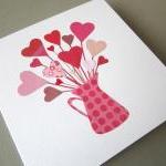 Valentine's Hearts - Original Collage..