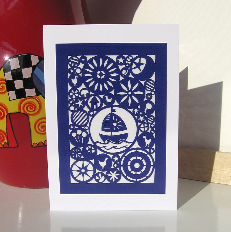 Greeting Card - On A Silent Sea