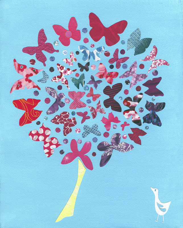 Butterfly Tree - Art Print - 10 X 8
