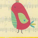 Birdie Musical Statues - Art Print - 5 X 7