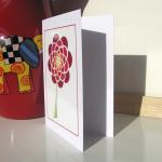 Greeting Card - Red Dahlia