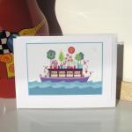 Greeting Card - Houseboat