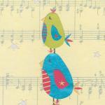 Birdie Musical Statues - Art Print - 10 X 8